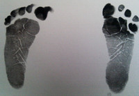 Newborn footprints